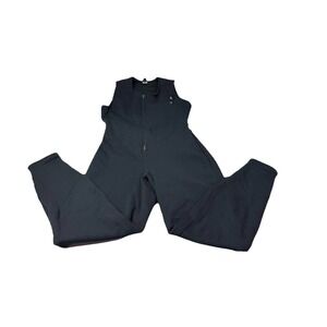 Vtg Patagonia Ski Bib Long Underwear One Piece Fleece Black XL USA Trap Door 3b2